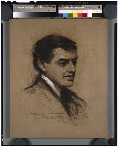 1912 में आर्थर पुतनाम का चित्रण, (कागज पर कोयला) द्वारा फ्रेडरिक येट्स